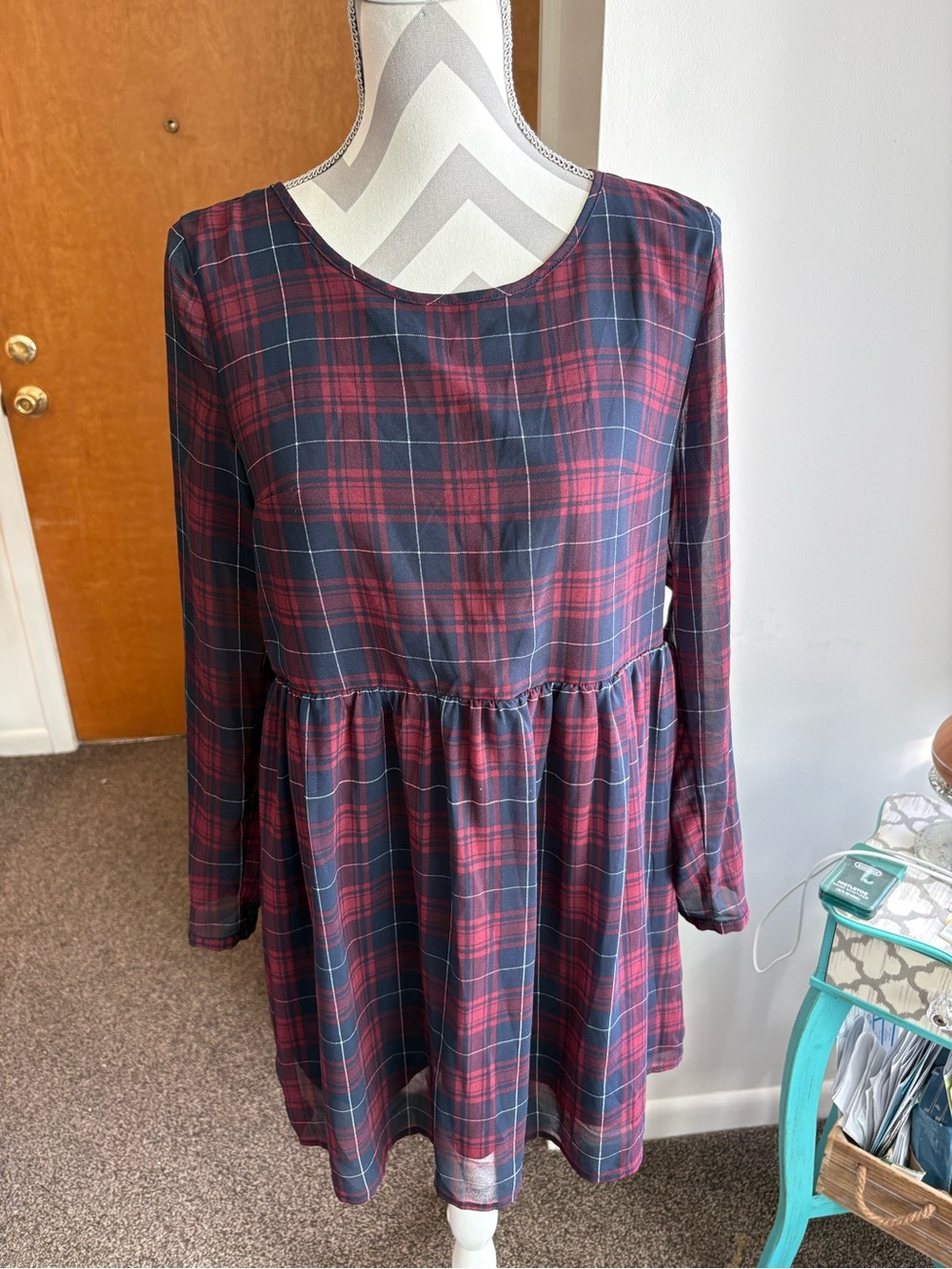 H&M Women’s Plaid Babydoll Dress